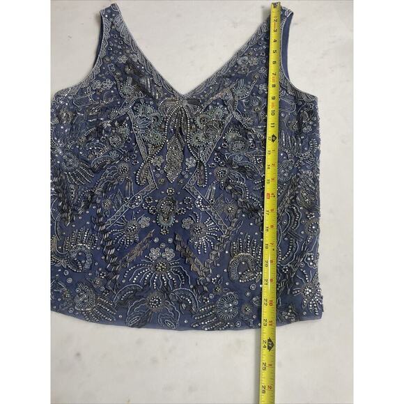 Ralph Lauren Collection Purple Label Runway Bead Embroidered Silk Dress Top 10 M - Picture 7 of 10